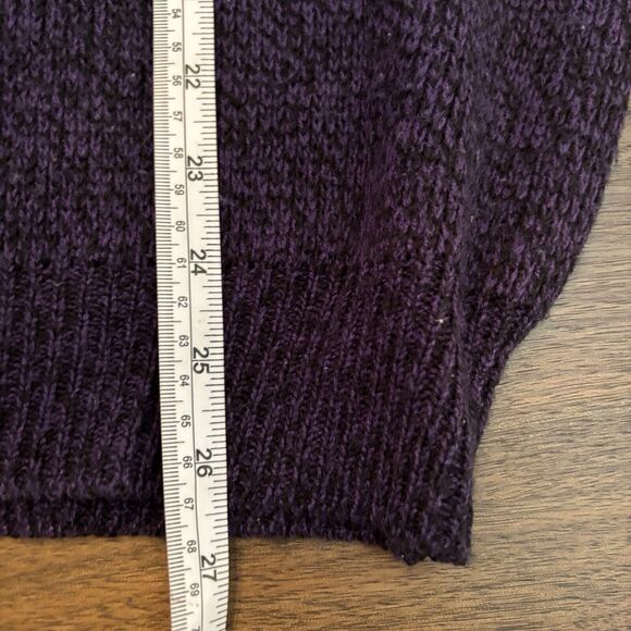 Vintage Mens Legendary I.O.U. Purple & Black Mock Neck Academia Sweater Size MED - Picture 8 of 9